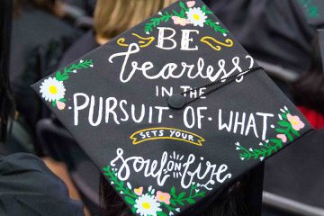Dental Student Erinn Enany Wins Ada Health Literacy Essay Contest Top Of A Commencement Cap That Says Be Fearless In The Pursuit Of What Sets