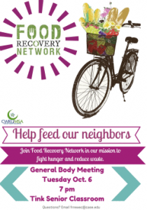 Food Recovery Network meeting flyer