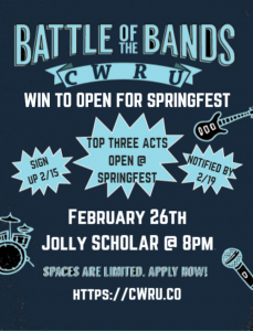 Battle of the Bands Sign Up flyer