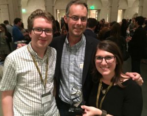 Henry Eastman, Mark Griswold and Erin Henninger at the 2016 Jackson Hole Science Media Awards competition