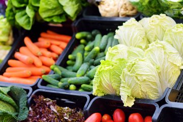 produce at a supermarket